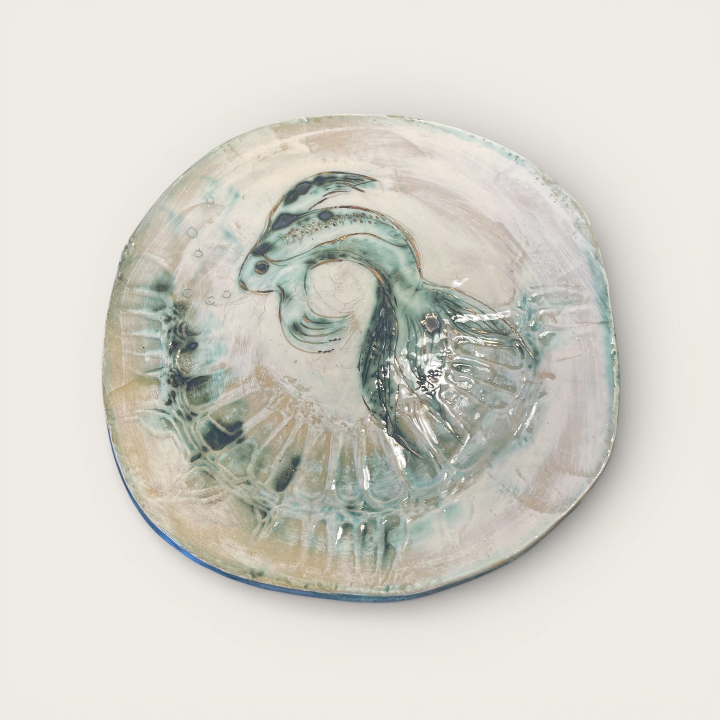 Large Koi Ceramic Platters