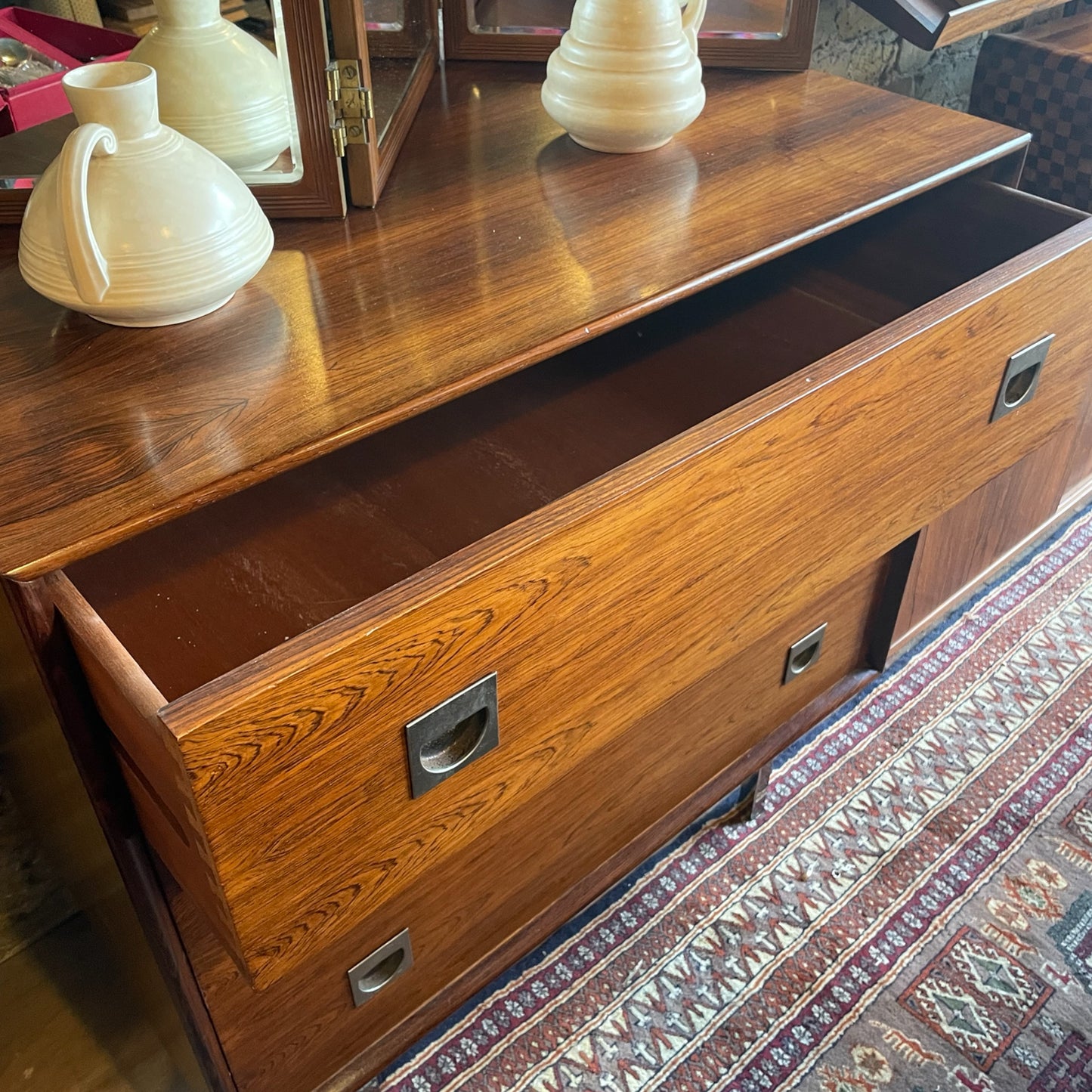 Vintage Rosewood Chest Of Drawers
