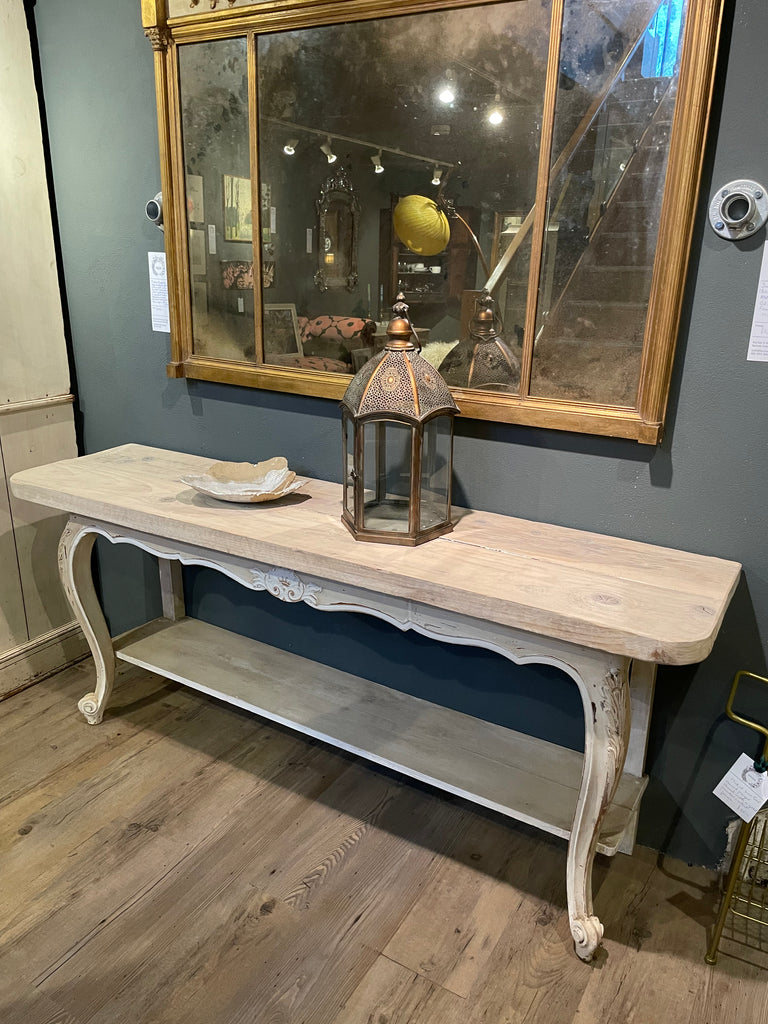 Carved Pine Console Table