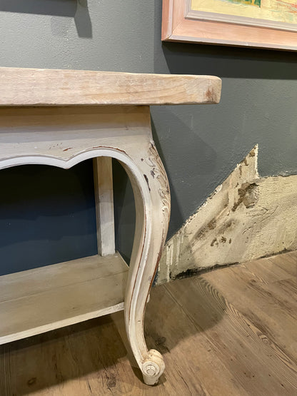 Carved Pine Console Table
