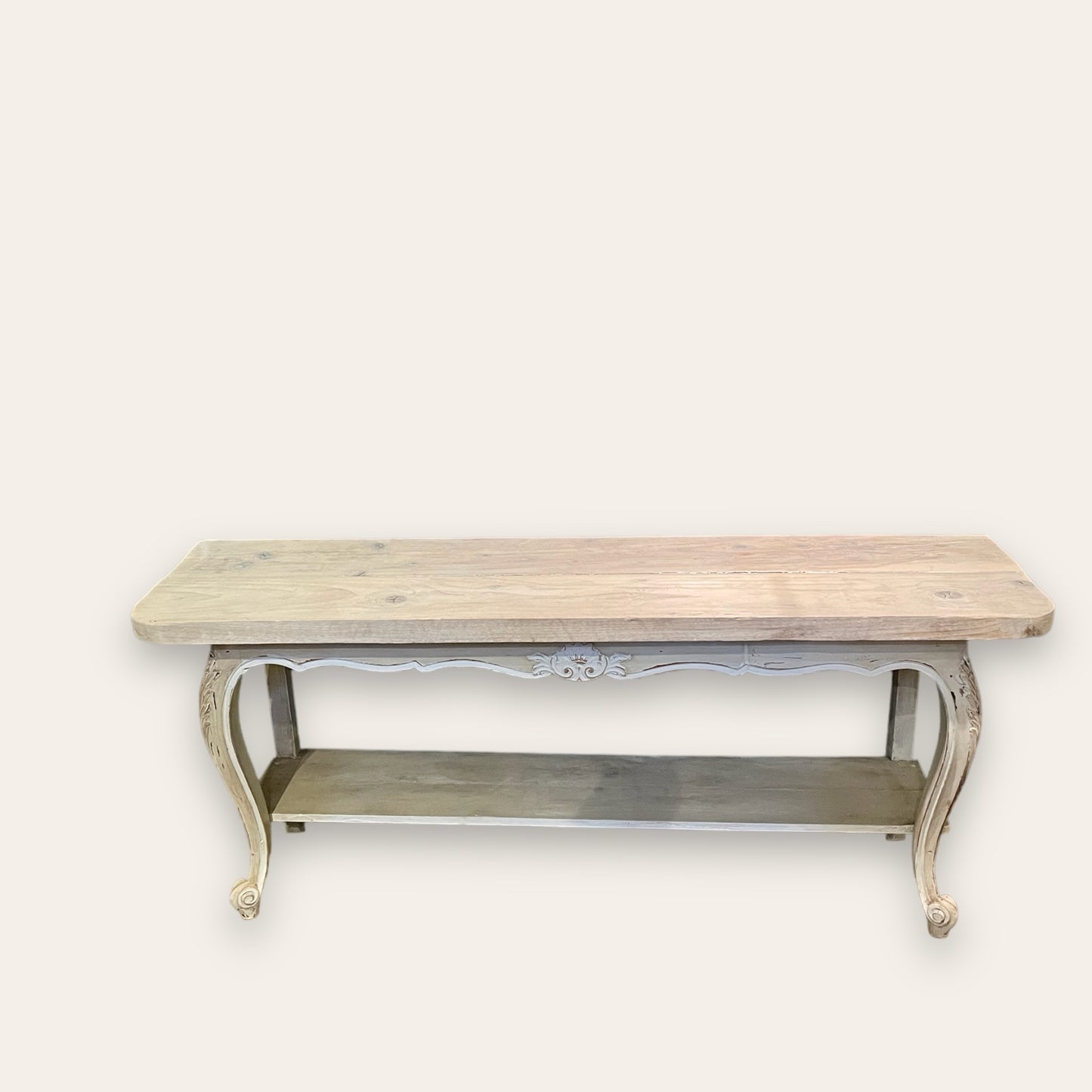 Carved Pine Console Table