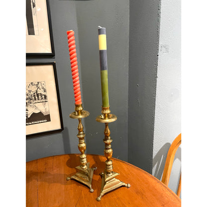 Victorian Brass Candlesticks