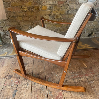 M Nissen Midcentury Spade rocking chair