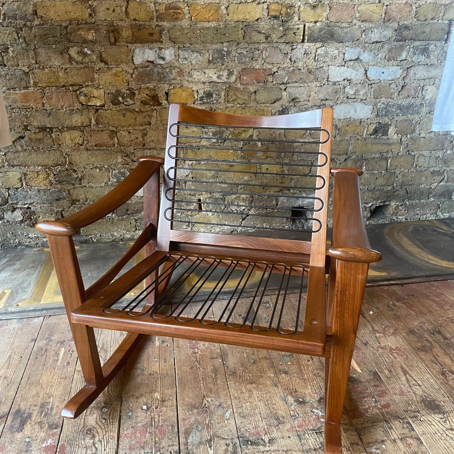 M Nissen Midcentury Spade rocking chair