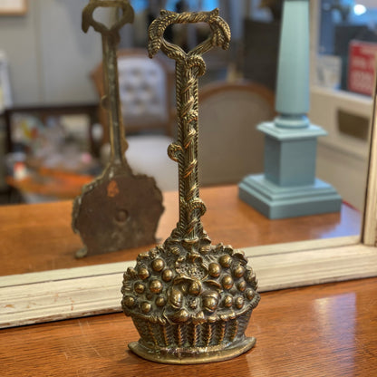 Brass Flower Basket Doorstop