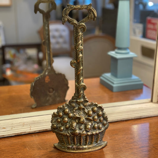 Brass Flower Basket Doorstop
