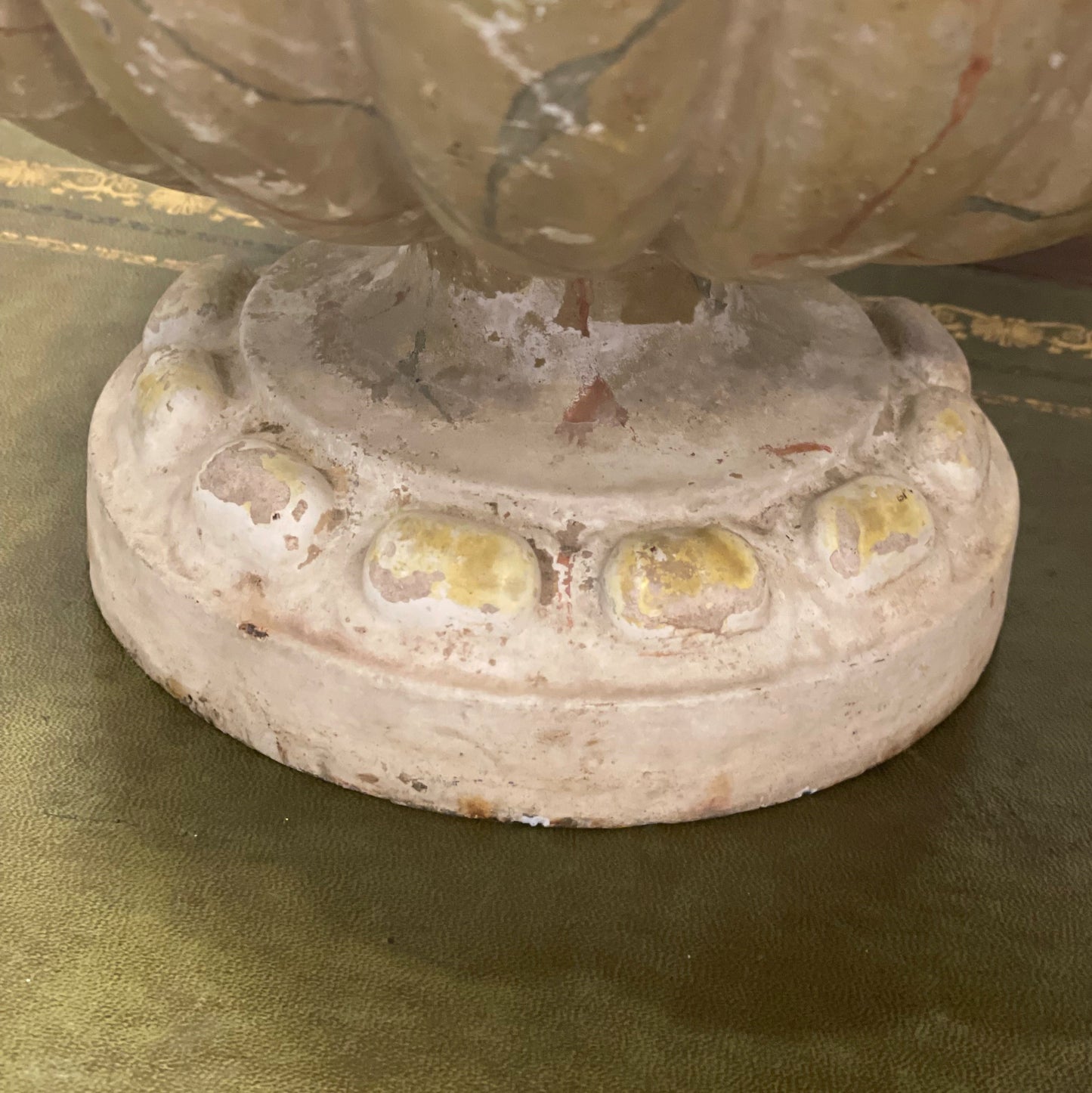 French Cast Iron Painted Urn