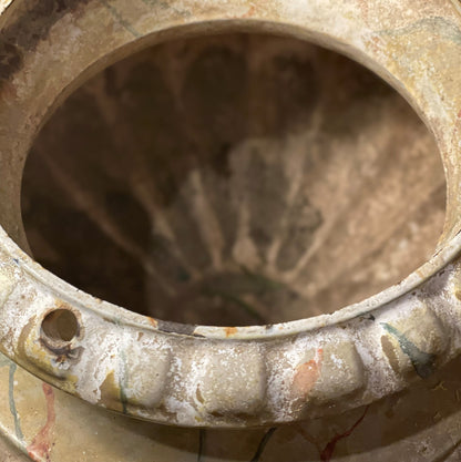 French Cast Iron Painted Urn
