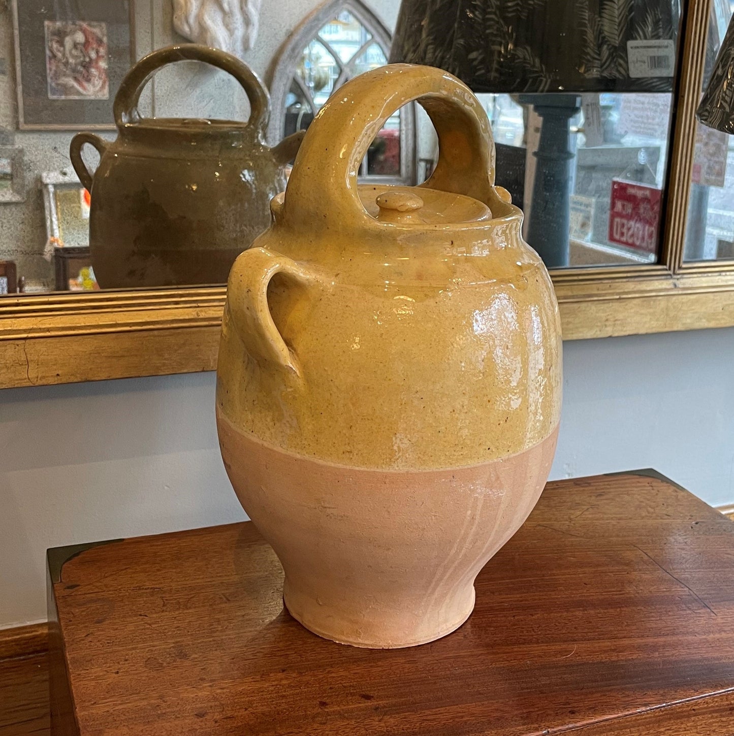 French Olive Oil Ceramic Jug