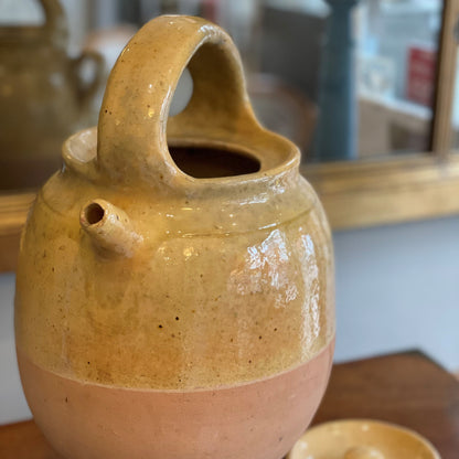 French Olive Oil Ceramic Jug