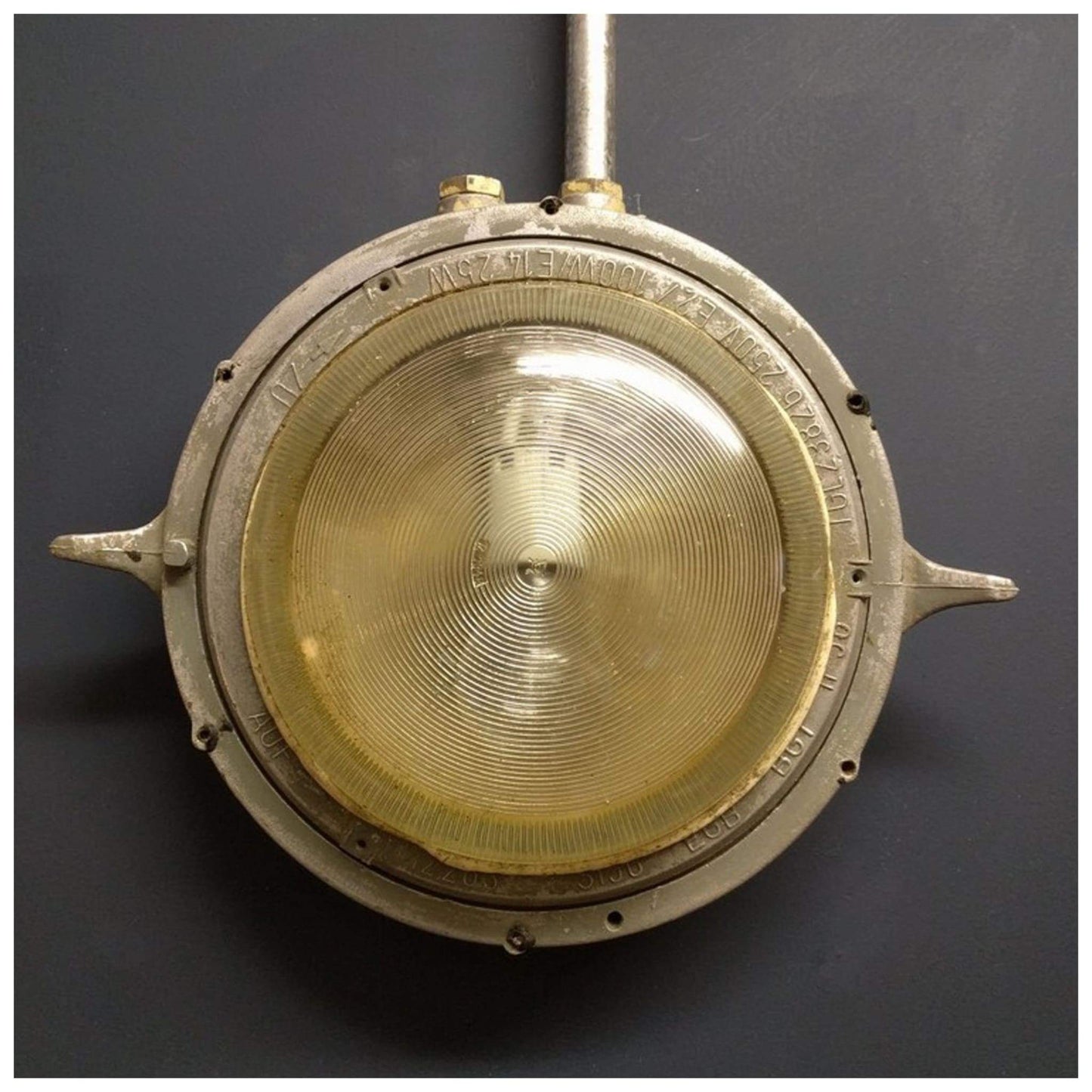 A Pair Of Round East German Aluminium Bulkhead Lights