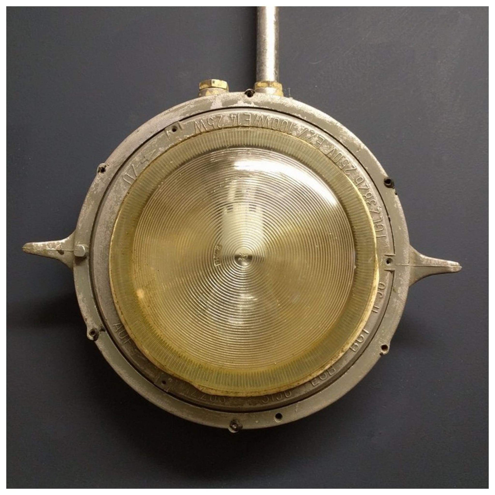 A Pair Of Round East German Aluminium Bulkhead Lights