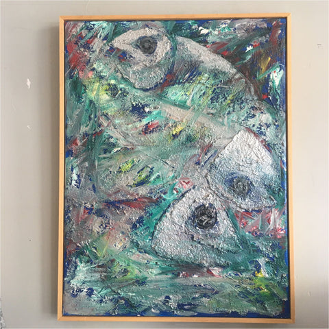 Abstract Painting Of Fish - Art