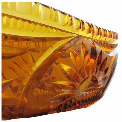 Glass - Amber Pressed Glass Bowl