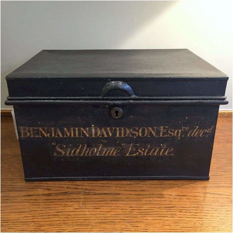 Miscellaneous - Antique Metal Deed Box