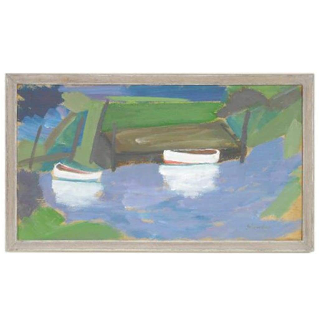 Art - Boats Near A Jetty, Schroder