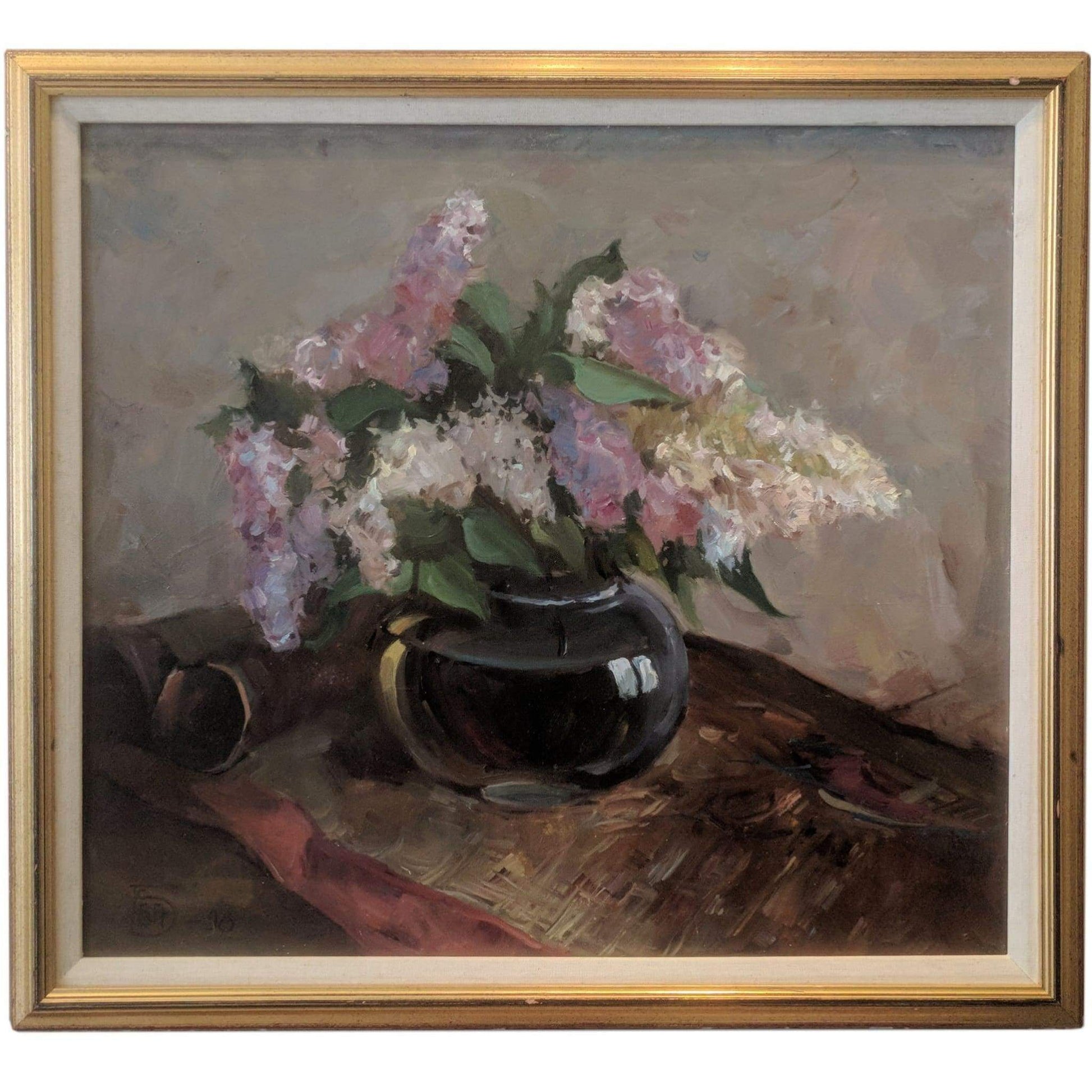 Art - Boris Petrovich Baev, Lilac Blossoms On A Carpet