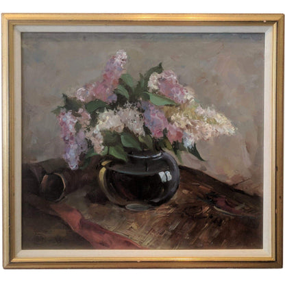 Art - Boris Petrovich Baev, Lilac Blossoms On A Carpet