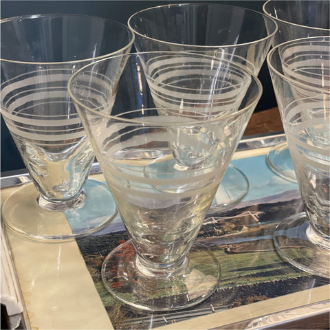 Art Deco Cocktail Glasses - Glass