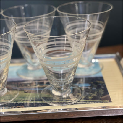 Art Deco Cocktail Glasses - Glass