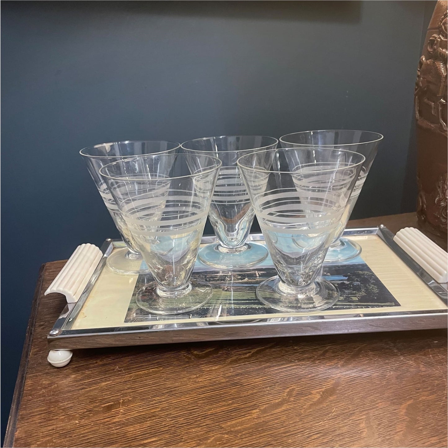 Art Deco Cocktail Glasses - Glass