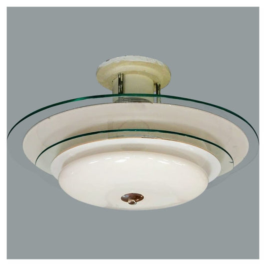 Lighting - Art Deco Opaline Glass Ceiling Light