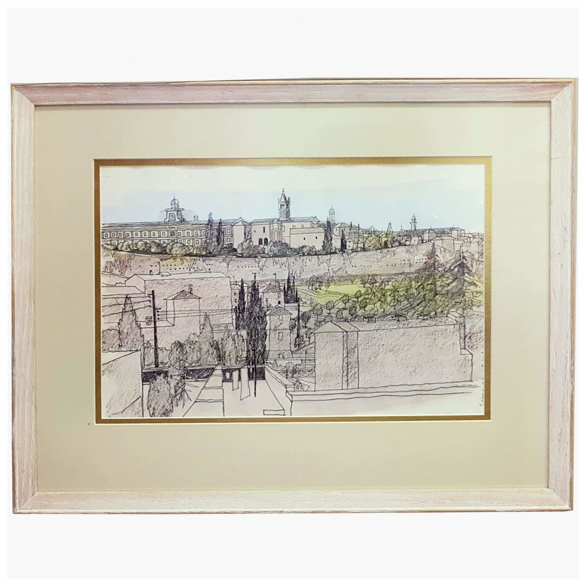 Art - Ian Crampton Baker, The City Wall, Sienna