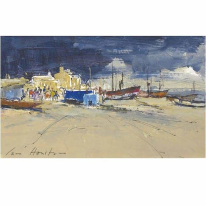 Art - Ian Houston, A Queue For Fish On Worthing Beach