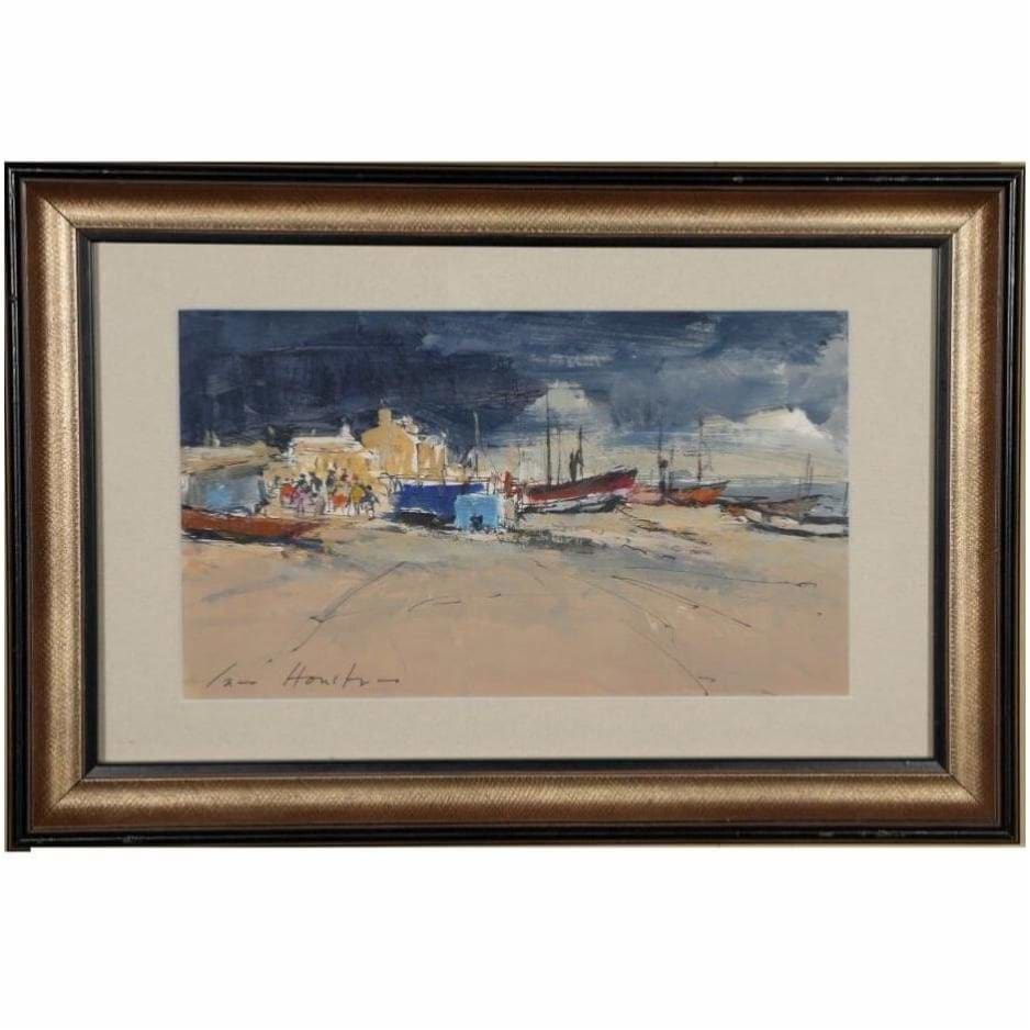 Art - Ian Houston, A Queue For Fish On Worthing Beach