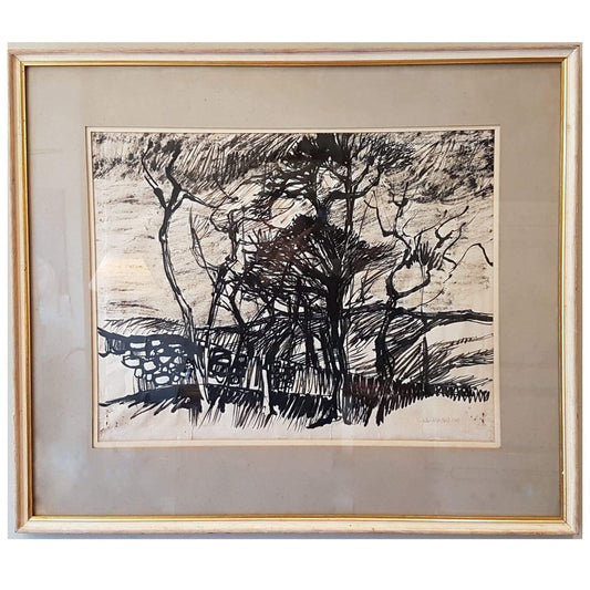 Art - John Mitchell Monochrome Watercolour