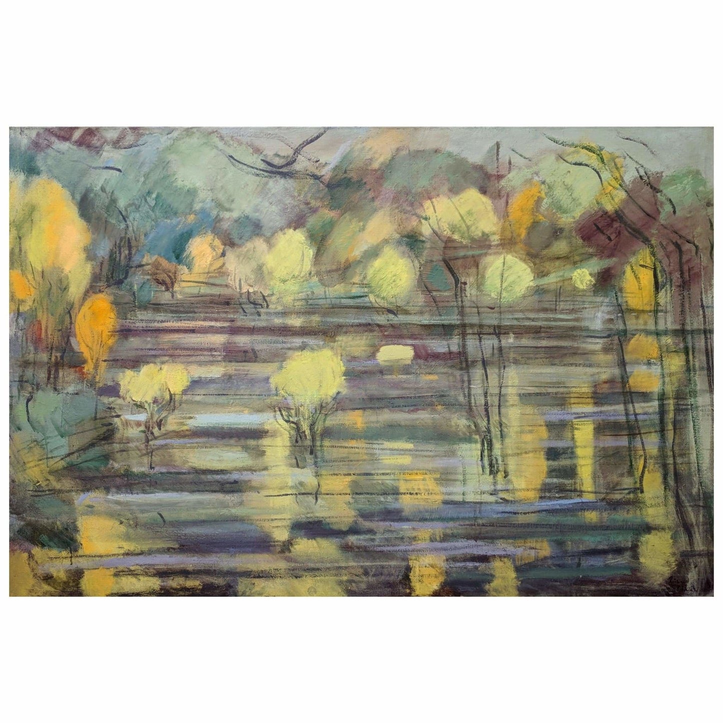 Art - Richard Robbins, Landscape With Trees And Water,