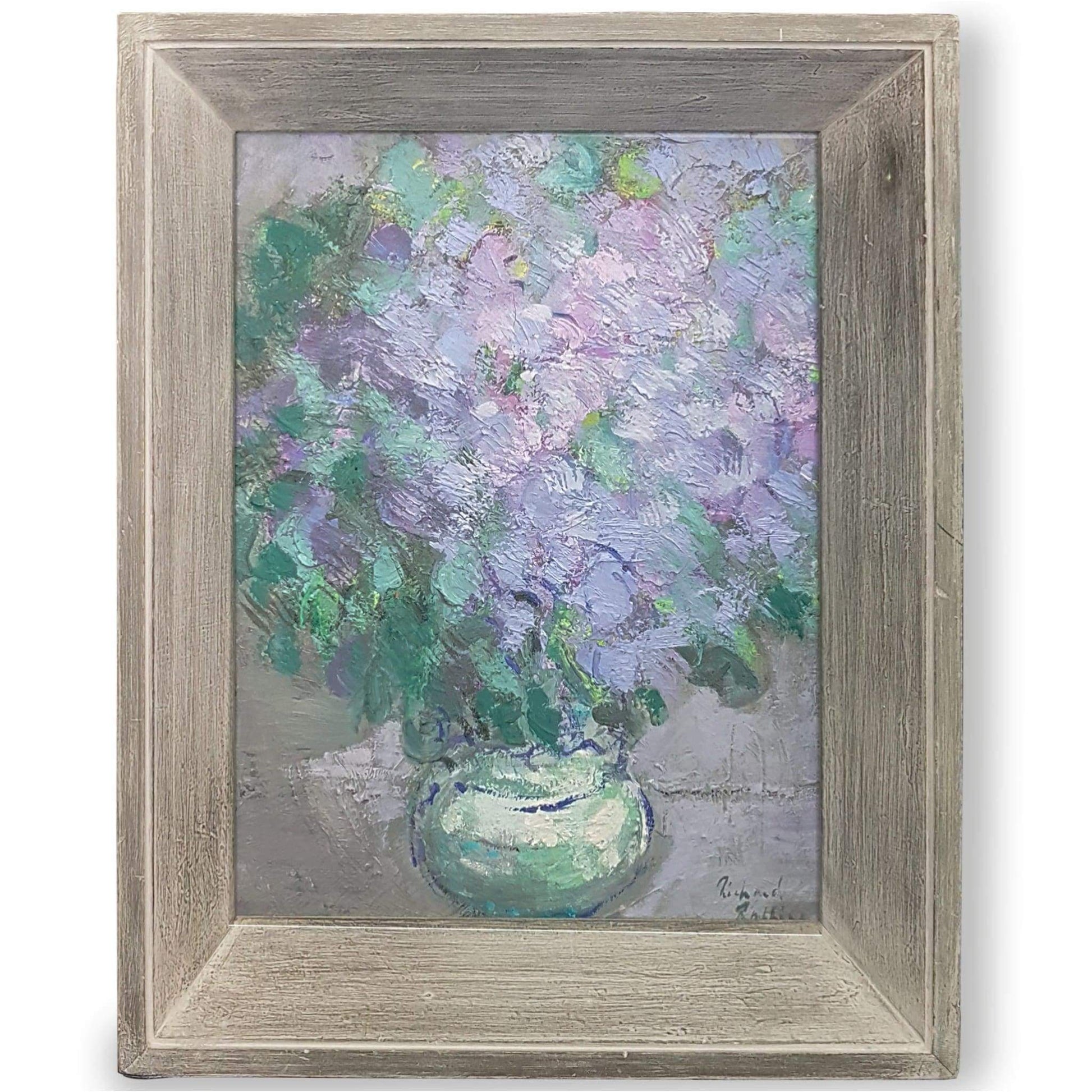 Art - Richard Robbins,  Vase Of Blue Flowers