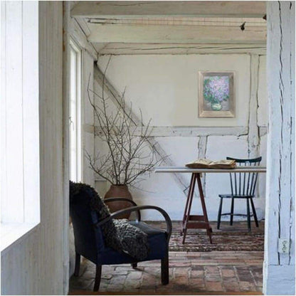 Art - Richard Robbins,  Vase Of Blue Flowers