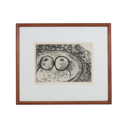 Art - Sue Hunt, Small Apples On Brocade