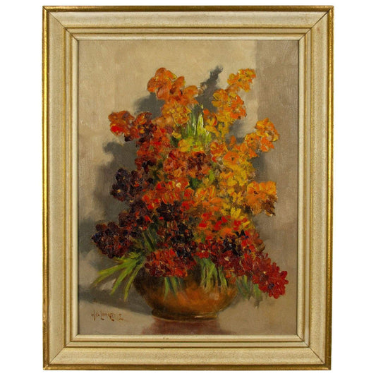 Art - Will Longstaff, Study Of Wallflowers In A Bowl