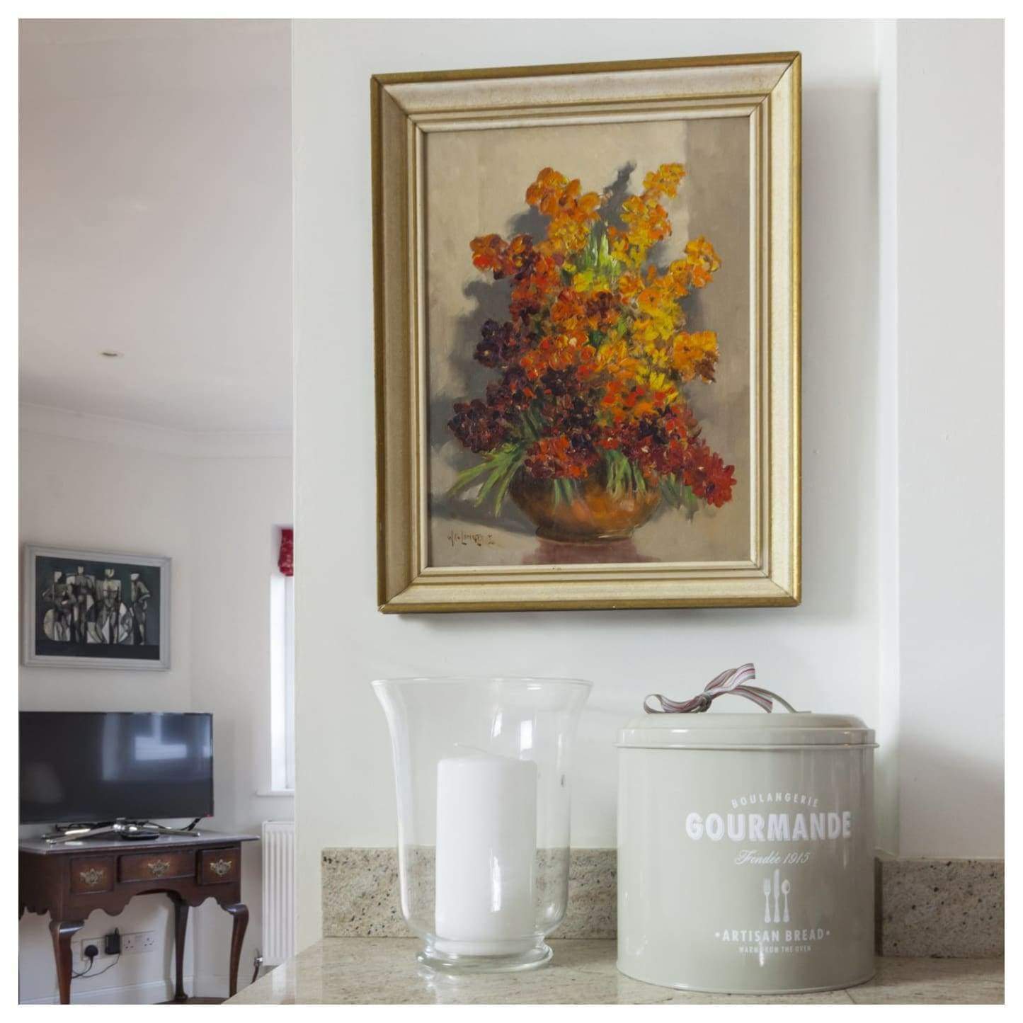 Art - Will Longstaff, Study Of Wallflowers In A Bowl