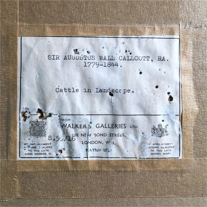 Augustus Wall Callcott Cattle in the landscape - Art