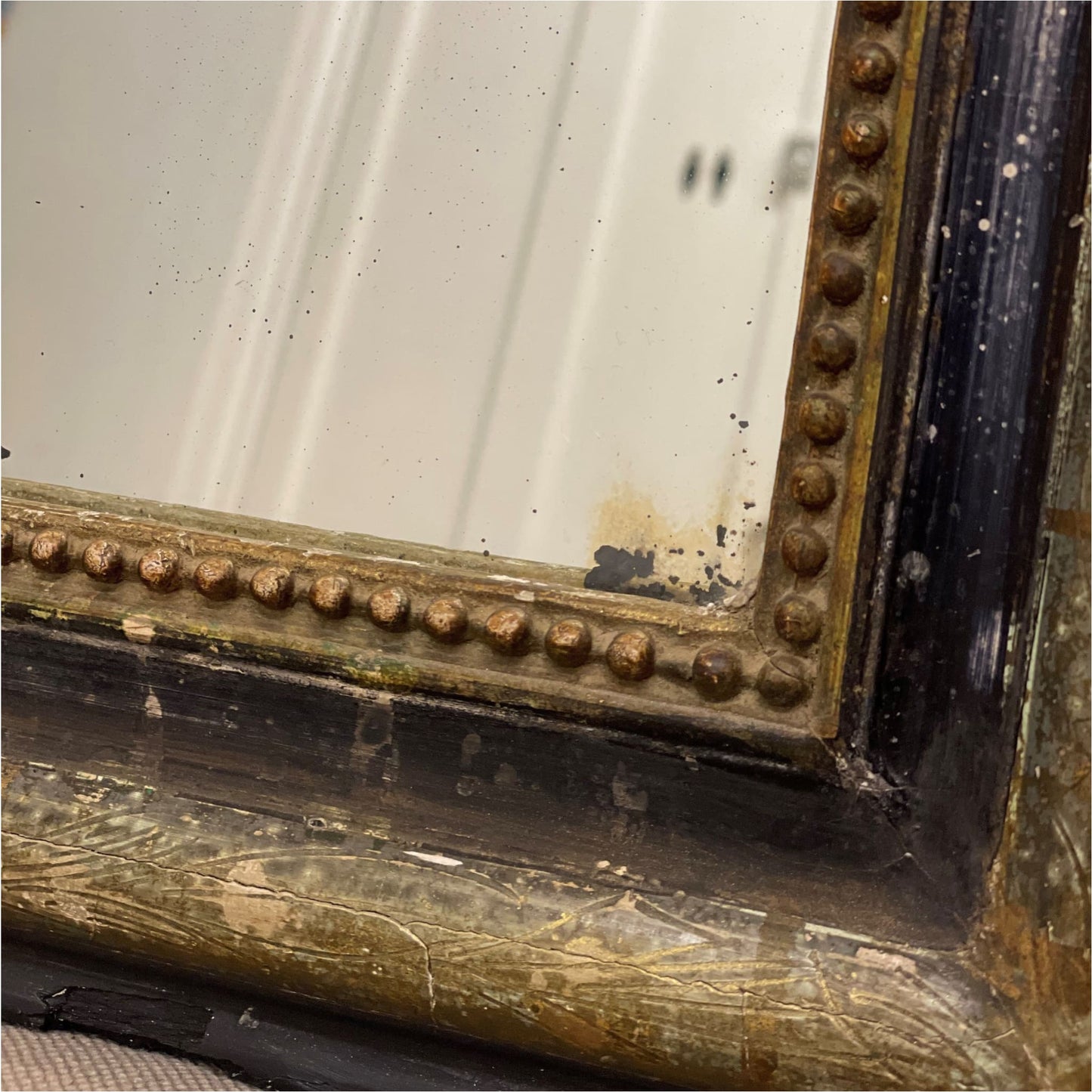 Black Arched French Mirror - Mirrors