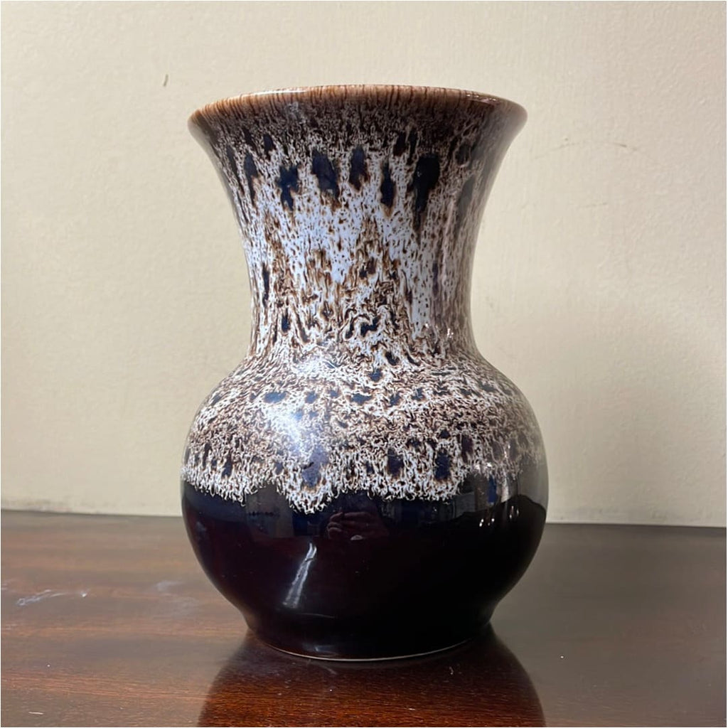 Brown Honeycomb Glaze Vase - Ceramics