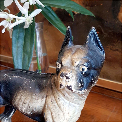 Miscellaneous - Cast Iron Boston Terrier Dog Sculpture Or Doorstop