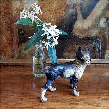 Miscellaneous - Cast Iron Boston Terrier Dog Sculpture Or Doorstop