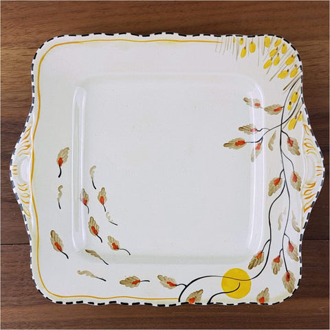 Ceramics - Art Deco Crown Devon Cake Plate