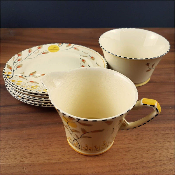 Ceramics - Art Deco Crown Devon Tea Set
