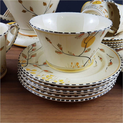 Ceramics - Art Deco Crown Devon Tea Set