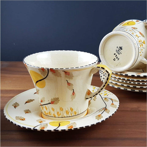 Ceramics - Art Deco Crown Devon Tea Set