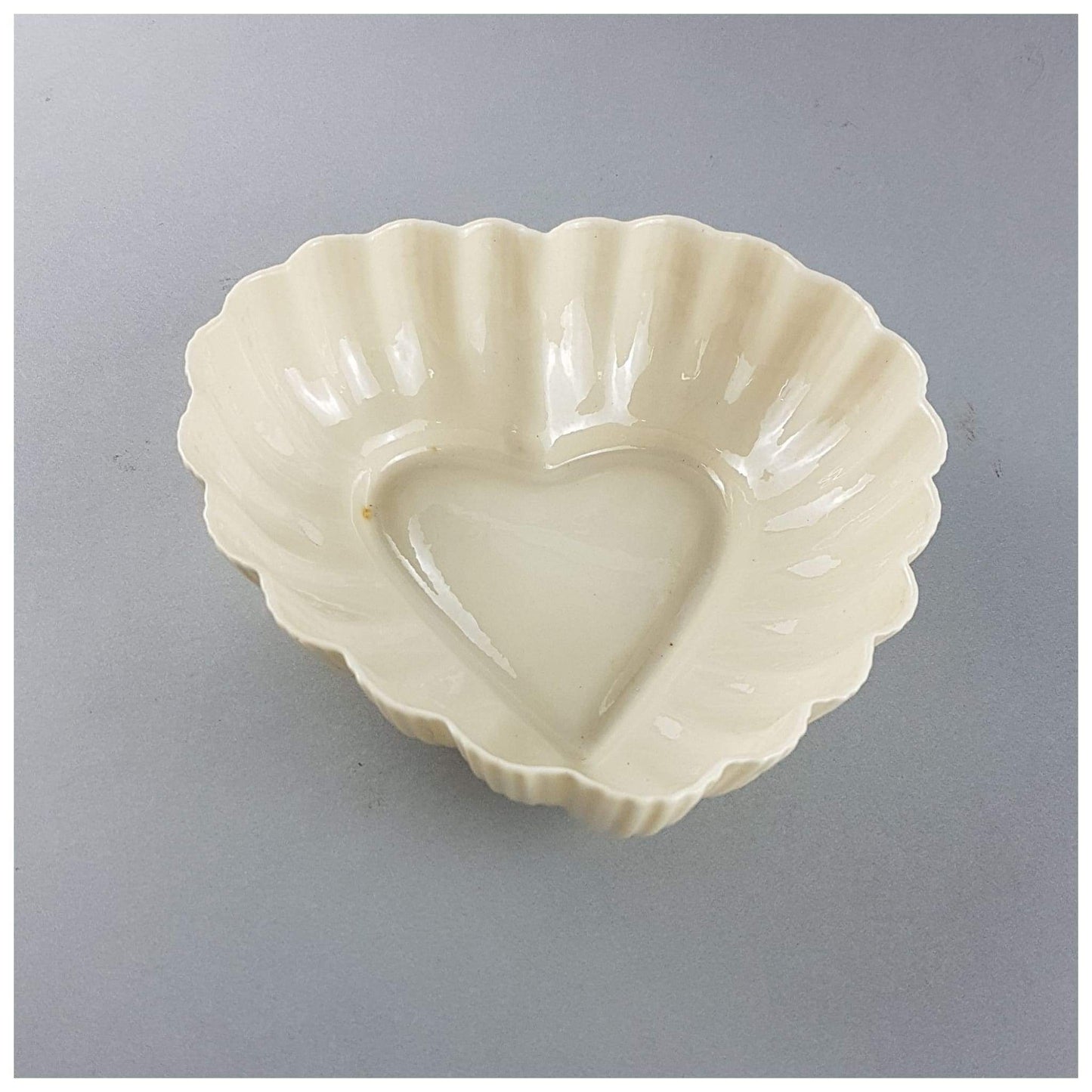 Ceramics - Heart Shaped Belleek Dish