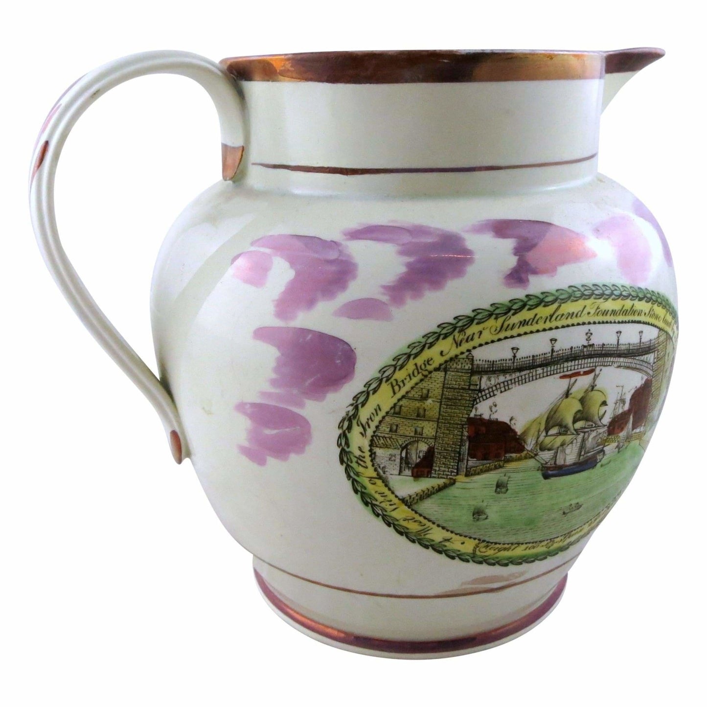 Ceramics - Large Early C19th Sunderland Pearlware Jug