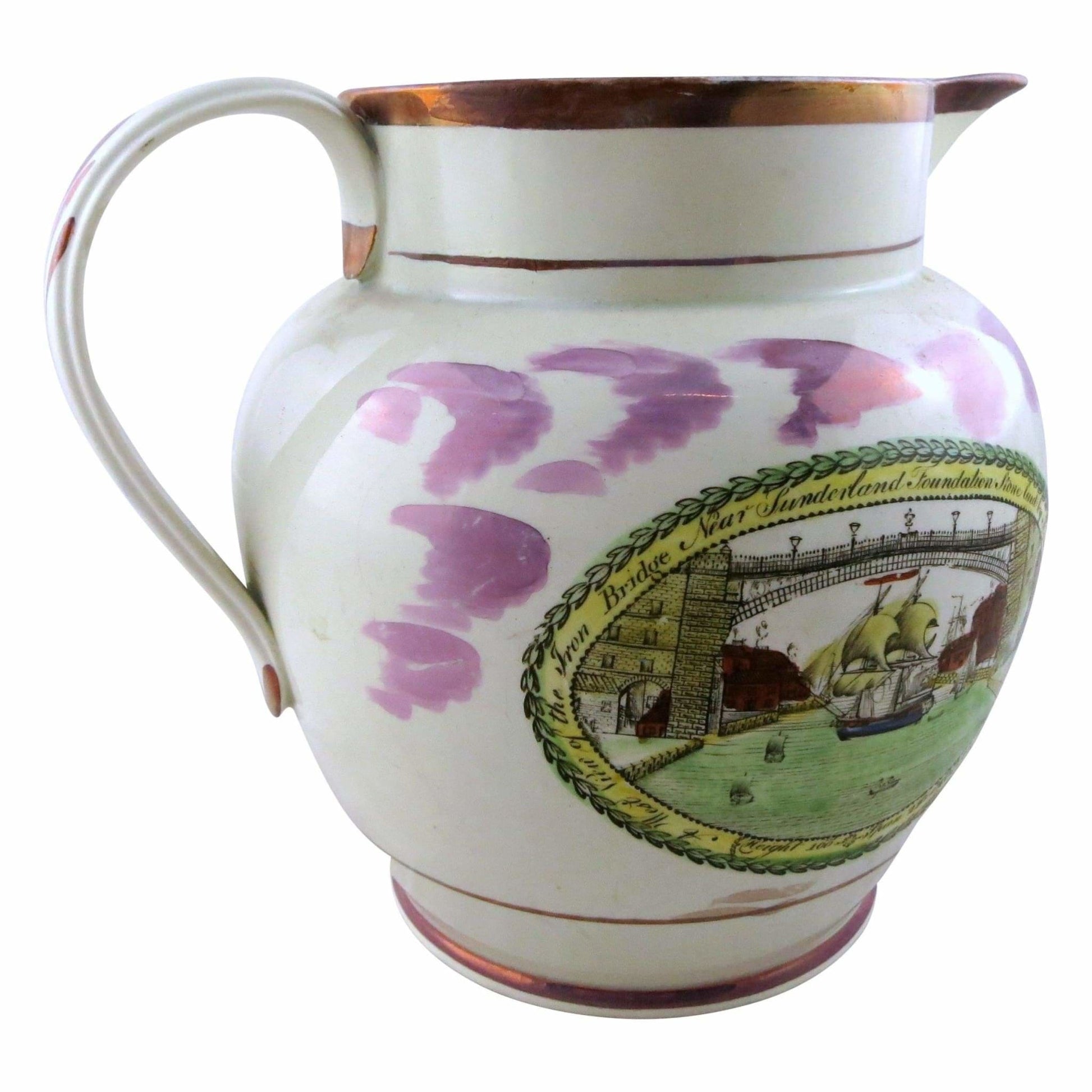 Ceramics - Large Early C19th Sunderland Pearlware Jug
