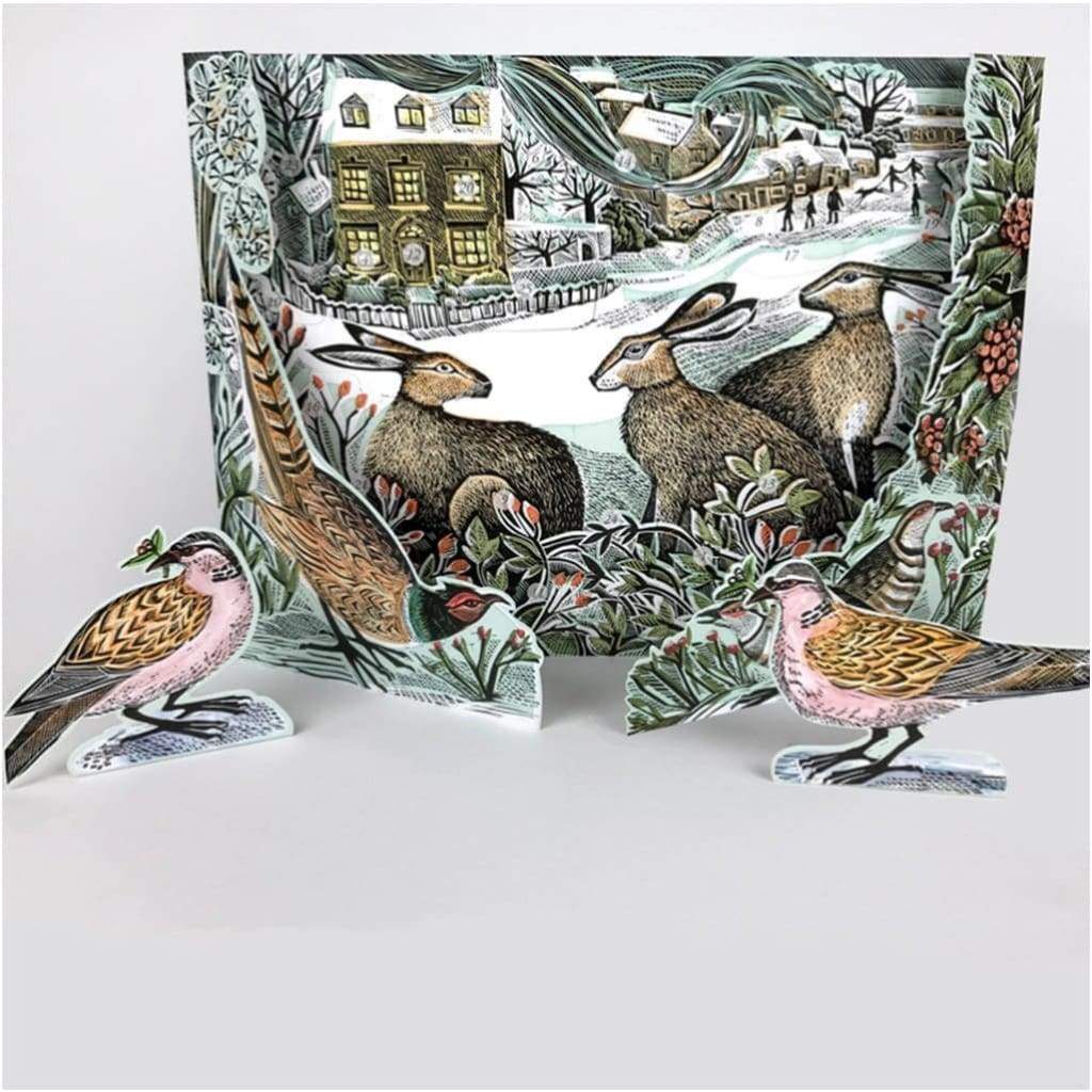 Christmas - Advent Calendar ''We Three Hares' By Angela Harding