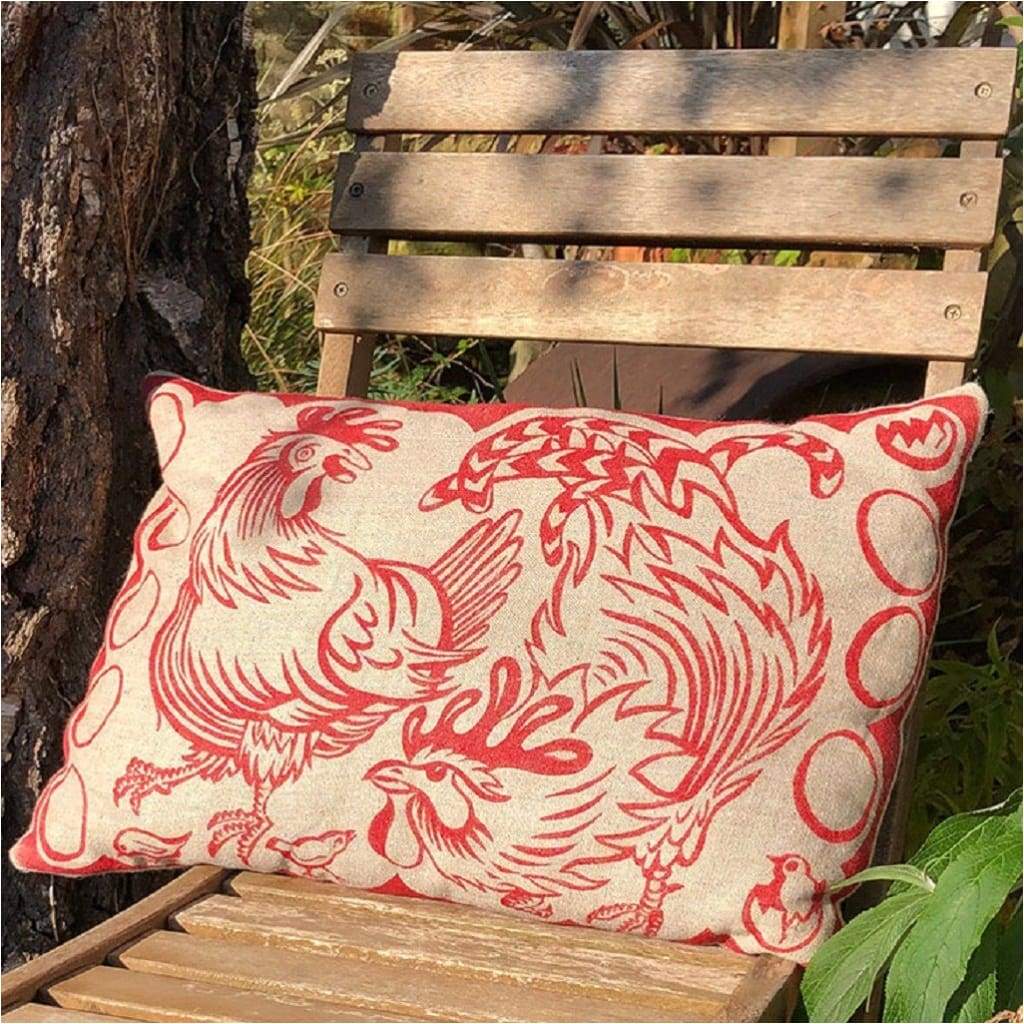 Cushions - Red Chicken Cushion